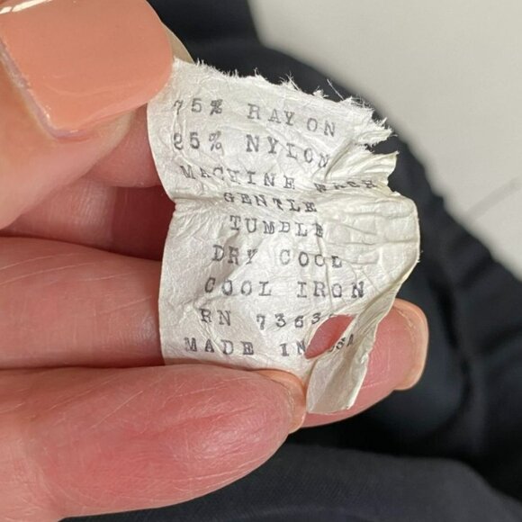 Ellen Figg Vintage Womens Black Wide Leg Pants with Elasticized Back Size M Goth - Picture 5 of 12